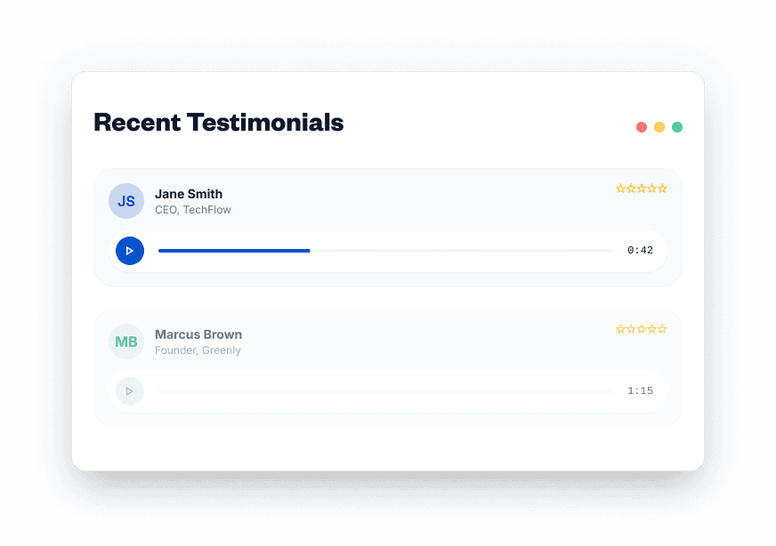 Recent Testimonials