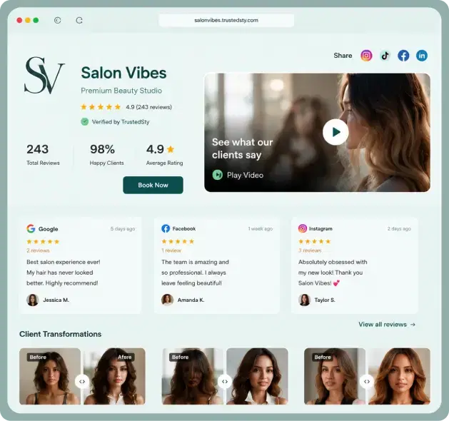 TrueTestify dashboard