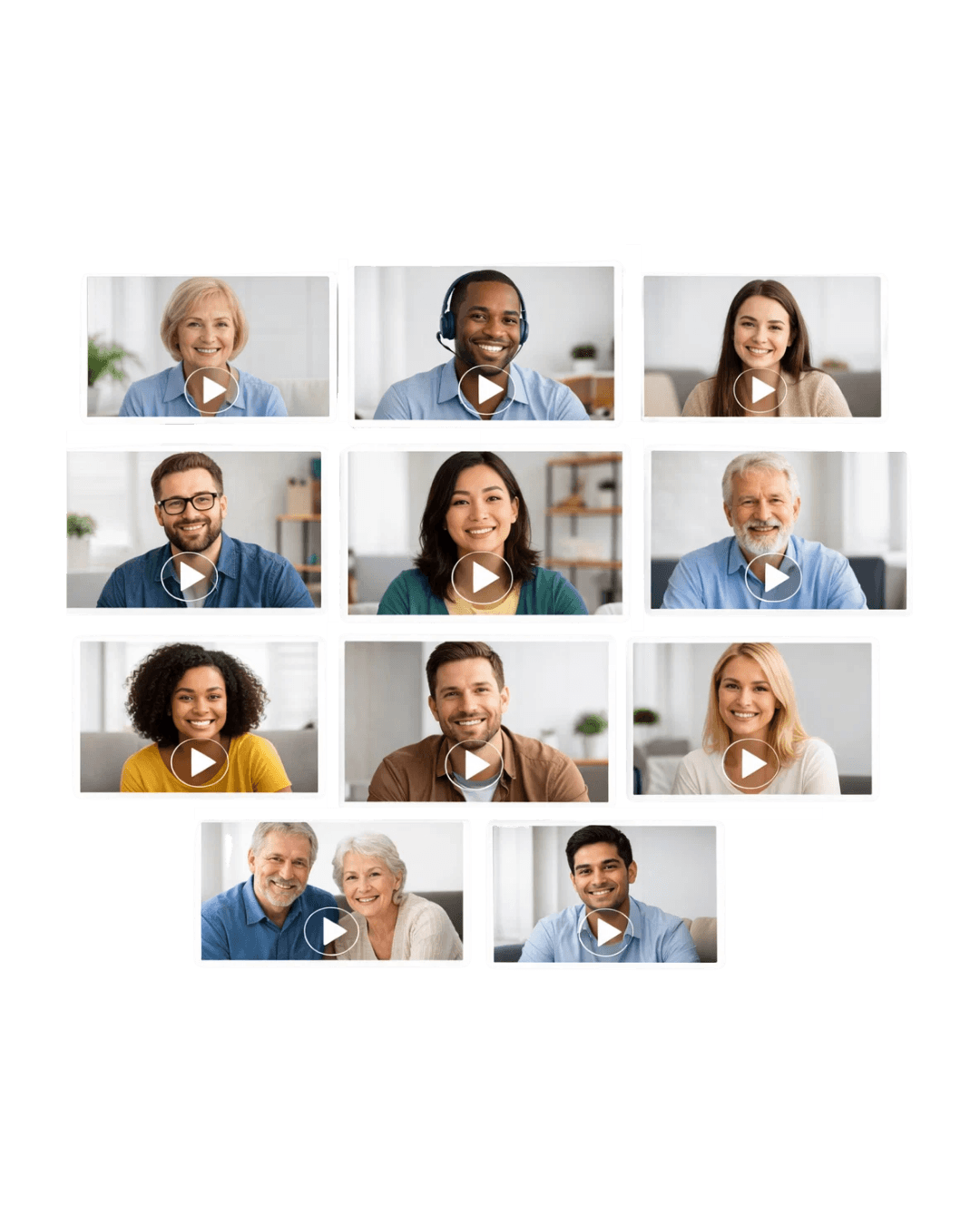 Video testimonials from customers