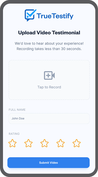 Upload Video Testimonial (mobile)